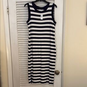 NWT Gap Striped Navy and White Sleeveless Dress